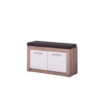 ELŐSZOBAPAD 93/55,5/35 cm  - tölgyfa/fehér, Basics, faalapú anyag (93/55,5/35cm) - Xora