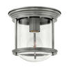 DECKENLEUCHTE Elstead Hadrian 19.6/18.5 cm   - Nickelfarben, KONVENTIONELL, Glas/Metall (19.6/18.5cm) - Elstead Lighting