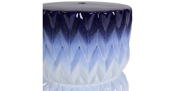 BEISTELLTISCH 30/30/60 cm Weiß, Dunkelblau  - Weiß/Dunkelblau, Design, Keramik (30/30/60cm) - Landscape