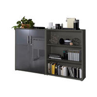 AKTENSCHRANK 168,8/113,6/33 cm  - Anthrazit/Anthrazit Hochglanz, MODERN, Holzwerkstoff (168,8/113,6/33cm) - MID.YOU