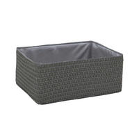 KOŠARA ZA SHRANJEVANJE   36/26/16 cm     - siva, Basics, umetna masa/tekstil (36/26/16cm) - Landscape