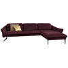 ECKSOFA in Echtleder Rot  - Anthrazit/Rot, Design, Leder/Metall (330/204cm) - Himolla