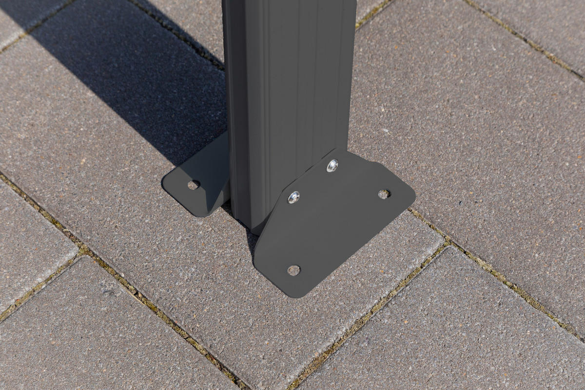 CARPORT 300/220/576 cm Aluminium  - Anthrazit, Basics, Kunststoff/Metall (300/220/576cm) - Ambia Garden