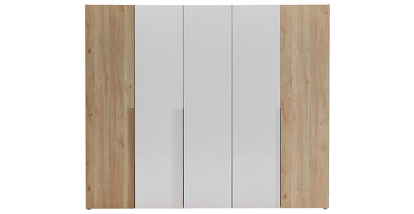 SCHLAFZIMMER 180/200 cm in Weiß, Eichefarben - Eichefarben/Weiß, KONVENTIONELL, Holzwerkstoff (180/200cm) - Carryhome