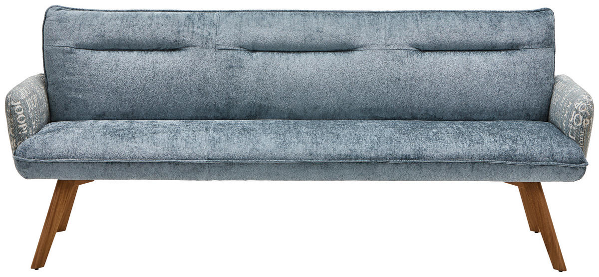 SITZBANK 220/91/67 cm  in Eichefarben, Graublau  - Graublau/Eichefarben, Design, Holz/Holzwerkstoff (220/91/67cm) - Joop!