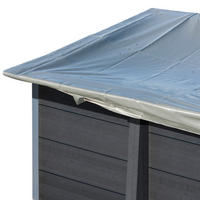 POOLABDECKPLANE 376/656 cm  - Grau, KONVENTIONELL, Kunststoff (376/656cm) - Gre