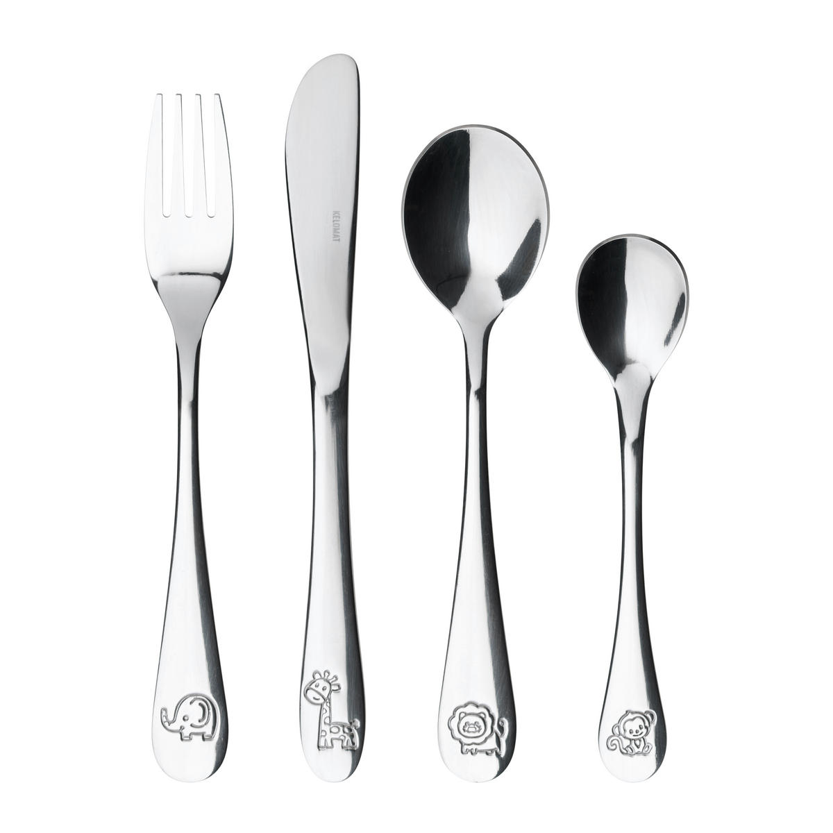 BESTECKSET KM CLASSICO  4-teilig  - Edelstahlfarben, Basics, Metall (21,60/15,20/2,40cm) - Kelomat