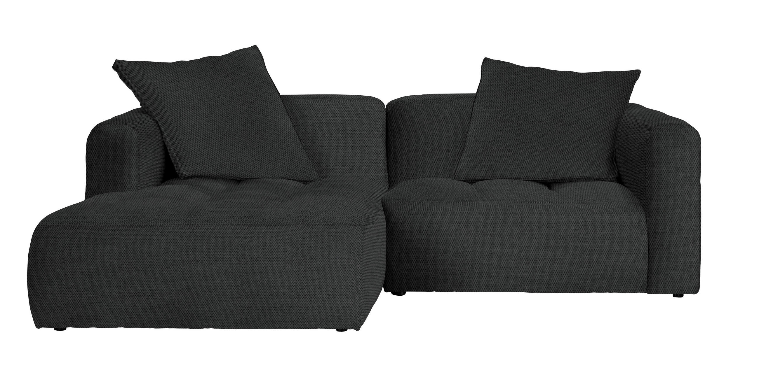 ECKSOFA MOSSO Anthrazit Webstoff  - Anthrazit/Schwarz, MODERN, Kunststoff/Textil (173/240cm) - Stylife