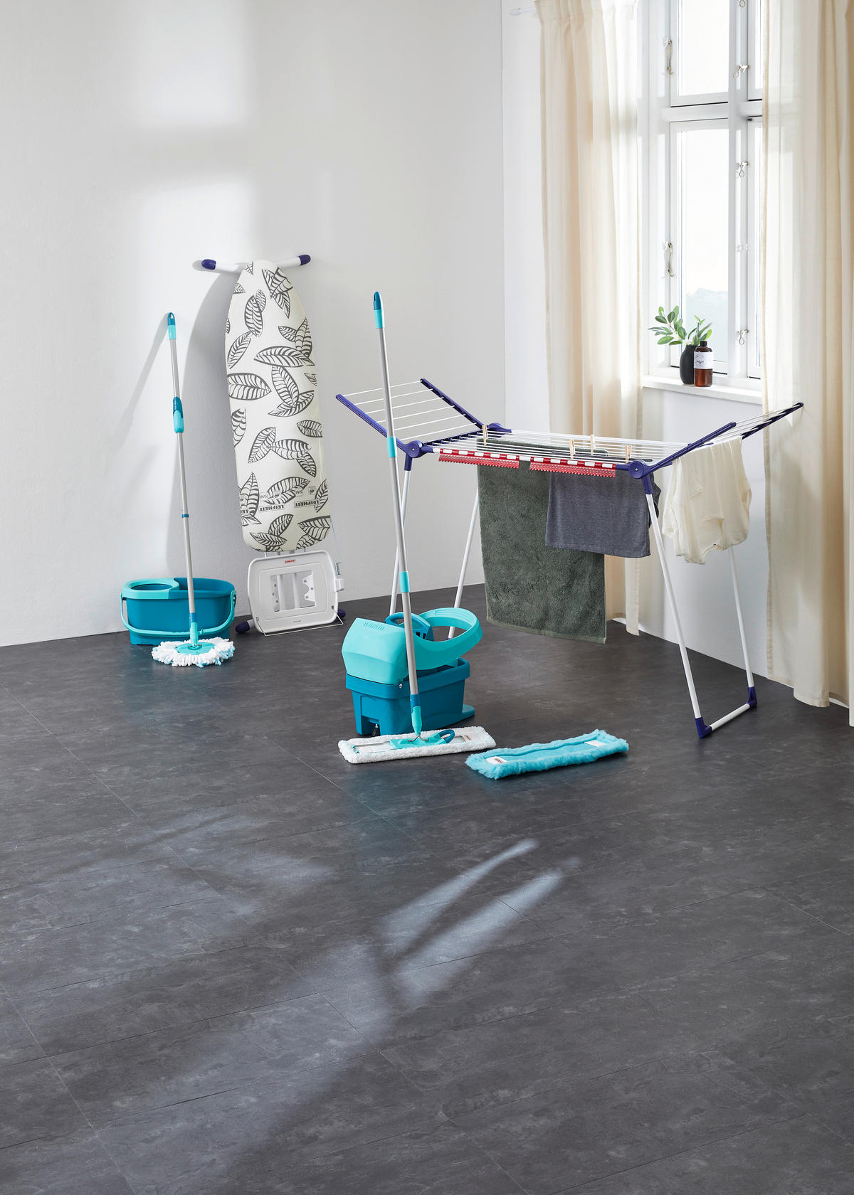 BODENREINIGUNGS-SET CLEAN TWIST DISC MOP  - Basics (109-140cm) - Leifheit