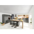 EINBAUKÜCHE   - Eichefarben/Grau, Design, Holzwerkstoff - Dieter Knoll