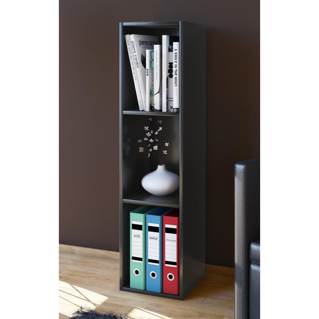 Thumbnail - Mid.you Aktenregal, Schwarz, Holzwerkstoff, 2 Fächer, 34x107x29 cm, Arbeitszimmer, Büroregale, Aktenregale