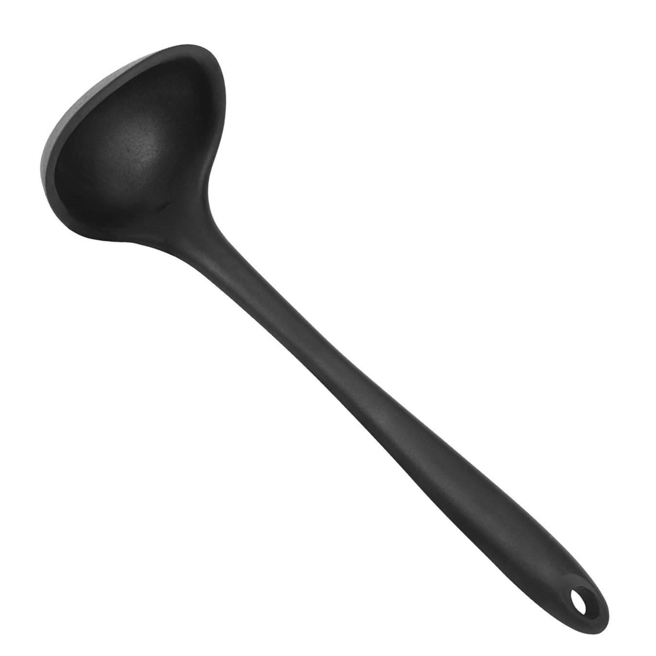 SCHÖPFLÖFFEL Black Edition  - Schwarz, Basics, Kunststoff/Metall (27,5/8,7/0,7cm) - Justinus