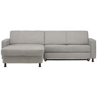 ECKSOFA in Webstoff Platinfarben  - Platinfarben/Schwarz, Design, Kunststoff/Textil (165/257cm) - Xora