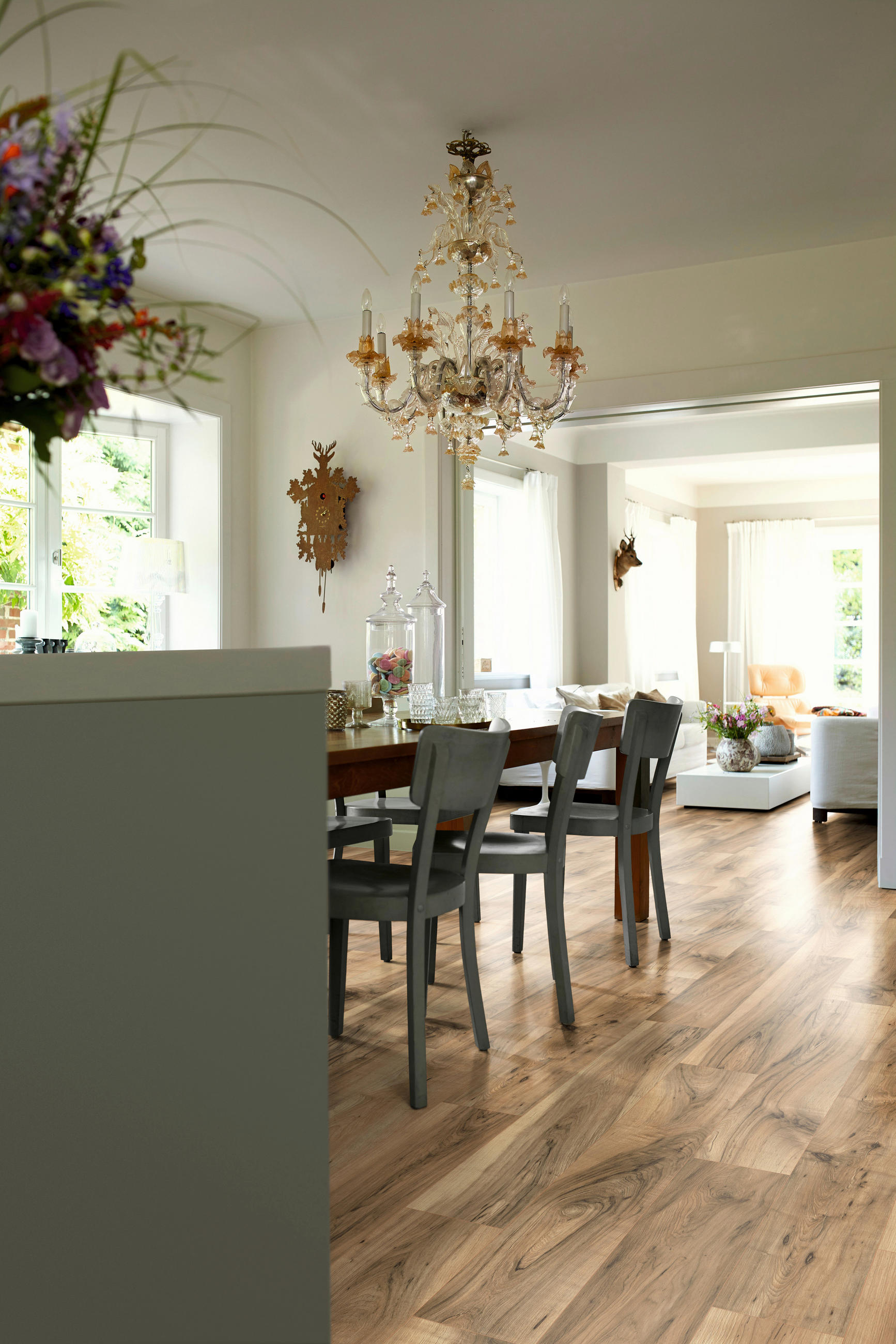 LAMINATBODEN Perganti Nussbaum EGGER Nature Sense Aqua  per  m² - Nussbaumfarben/Braun, KONVENTIONELL, Holzwerkstoff (129.2/19.3/0.8cm) - Egger Holzwerkstoffe