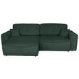 ECKSOFA Dunkelgrün Cord  - Dunkelgrün/Schwarz, KONVENTIONELL, Kunststoff/Textil (148/265cm) - Carryhome