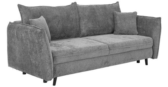 SCHLAFSOFA Chenille Hellgrau  - Hellgrau/Schwarz, KONVENTIONELL, Holz/Textil (238/99/108cm) - Carryhome