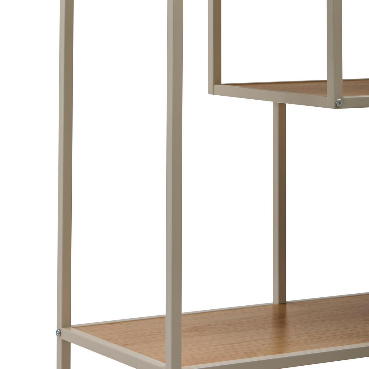 REGAL  77/185/33 cm Eichefarben, Kaschmir  - Kaschmir/Eichefarben, Basics, Holzwerkstoff/Metall (77/185/33cm) - Xora
