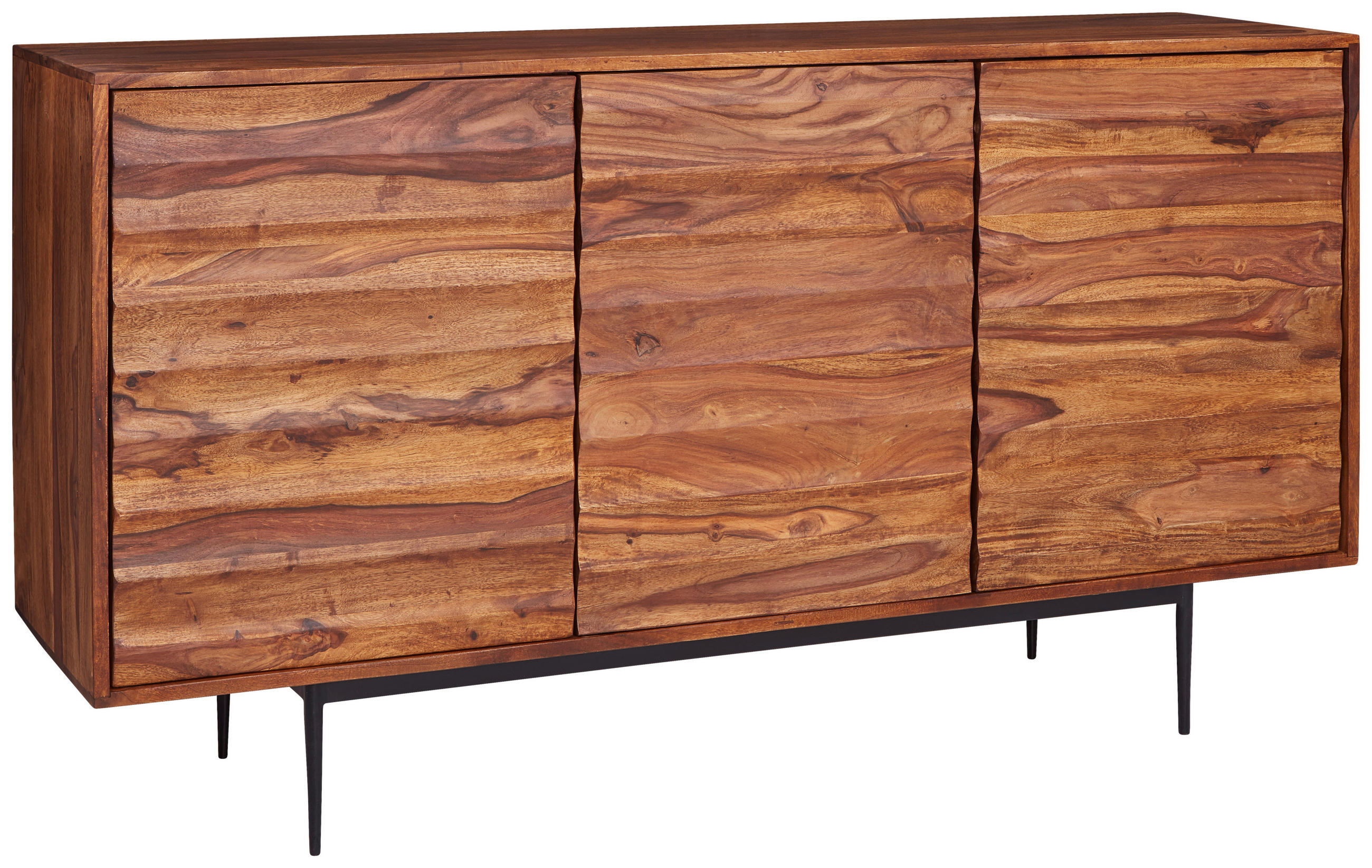 SIDEBOARD 150/81/41 cm  - Sheeshamfarben/Schwarz, Design, Holz/Metall (150/81/41cm) - MID.YOU