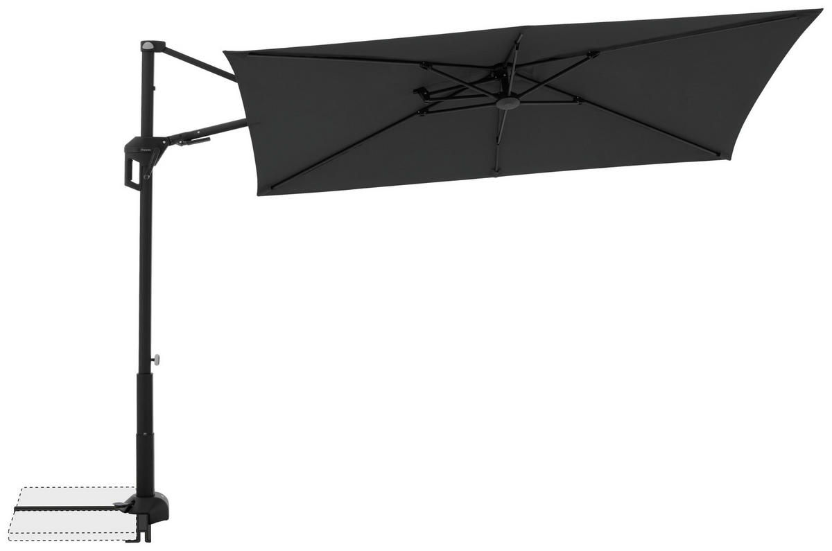 SENČNIK - črna/antracit, Basics, kovina/tekstil (240/135cm) - Doppler
