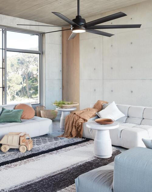 DECKENVENTILATOR LUCCI AIR ATLANTA 142/27 cm   - Schwarz, Design, Kunststoff/Metall (142/27cm)