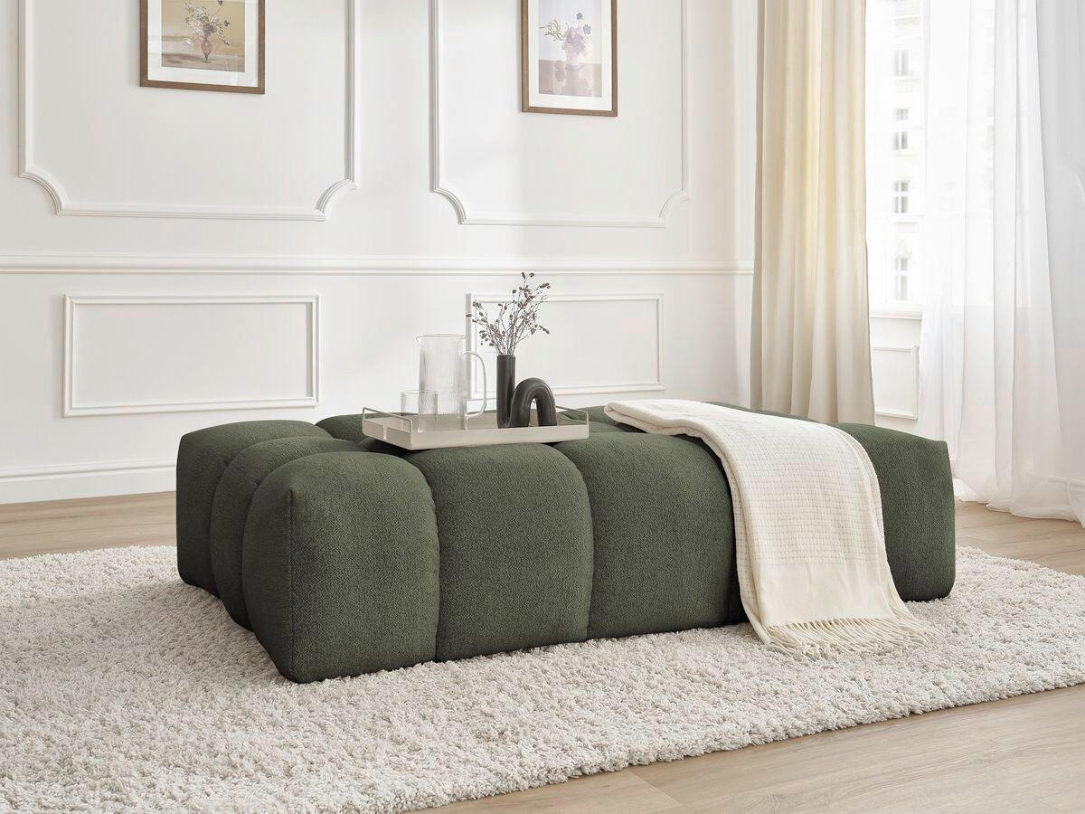 HOCKER EVEREST Flachgewebe Grün  - Schwarz/Grün, MODERN, Kunststoff/Textil (166/100/40cm)