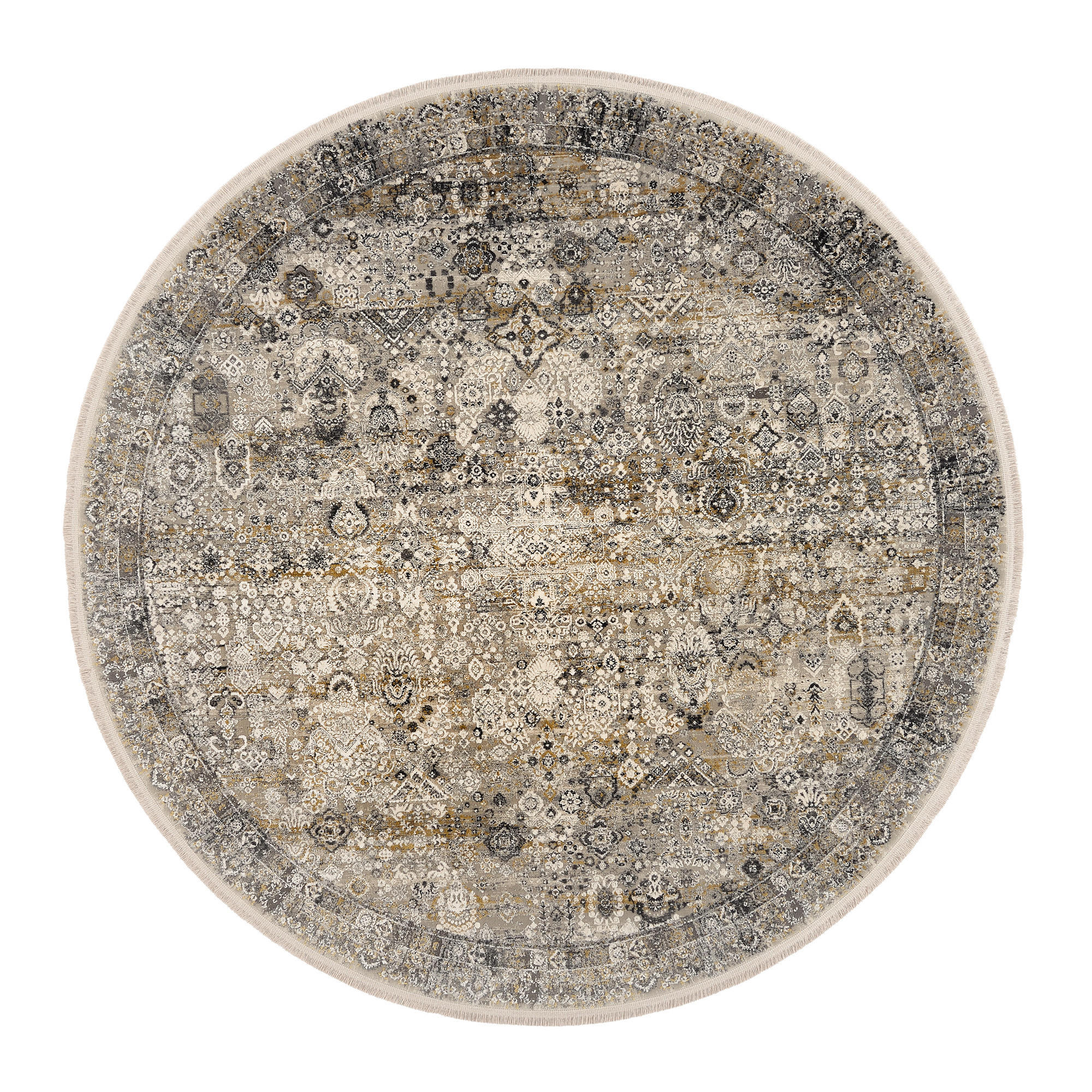 WEBTEPPICH 160 cm Toulon Grau, Goldfarben  - Goldfarben/Grau, LIFESTYLE, Textil (160cm) - Dieter Knoll