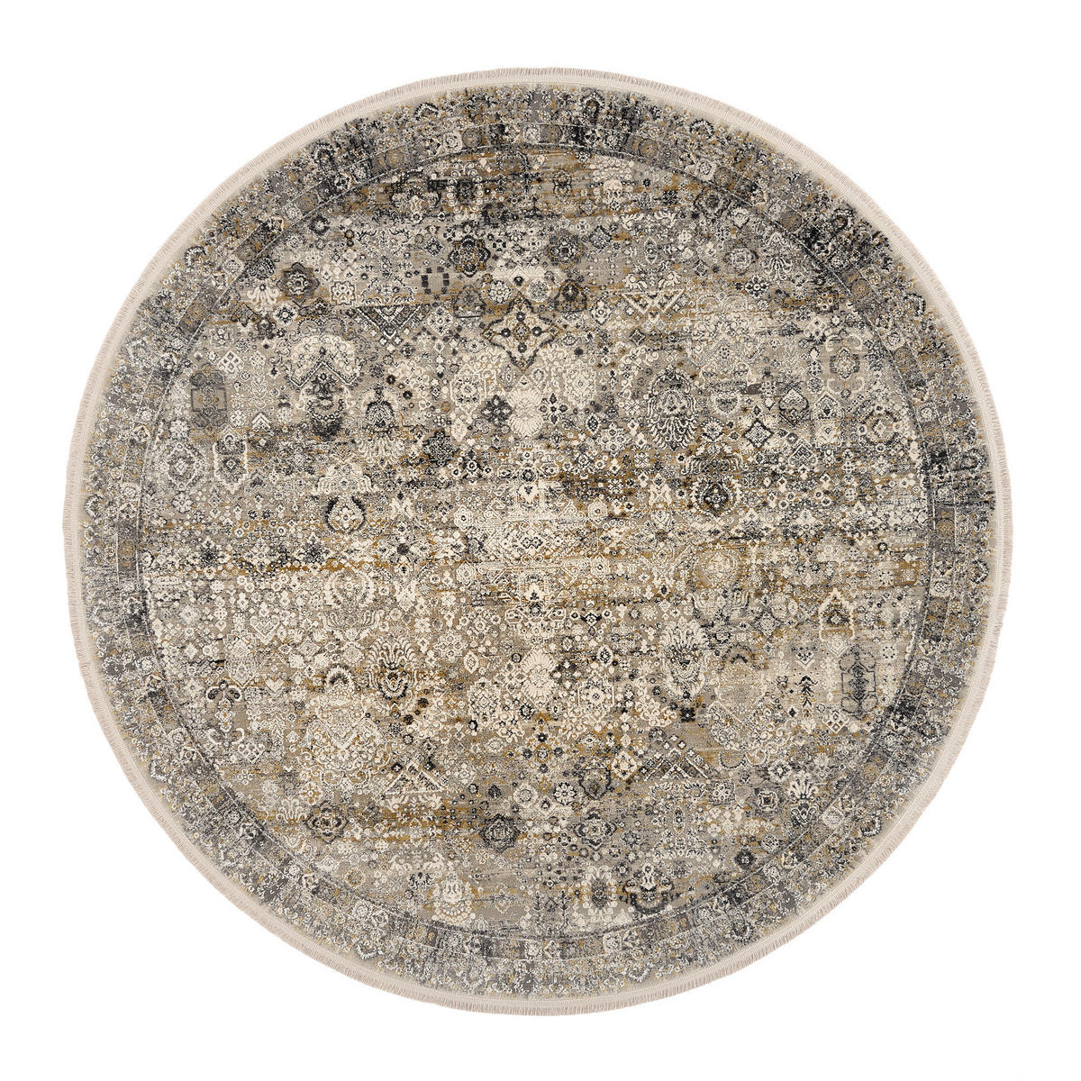 WEBTEPPICH 200 cm Toulon Grau, Goldfarben  - Goldfarben/Grau, LIFESTYLE, Textil (200cm) - Dieter Knoll