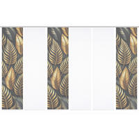FLÄCHENVORHANG  6 Stück  blickdicht  60/245 cm   - Anthrazit/Goldfarben, Natur, Textil (60/245cm)