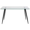 ESSTISCH in Glas 140/80/75 cm  - Klar/Schwarz, MODERN, Glas/Metall (140/80/75cm) - MID.YOU