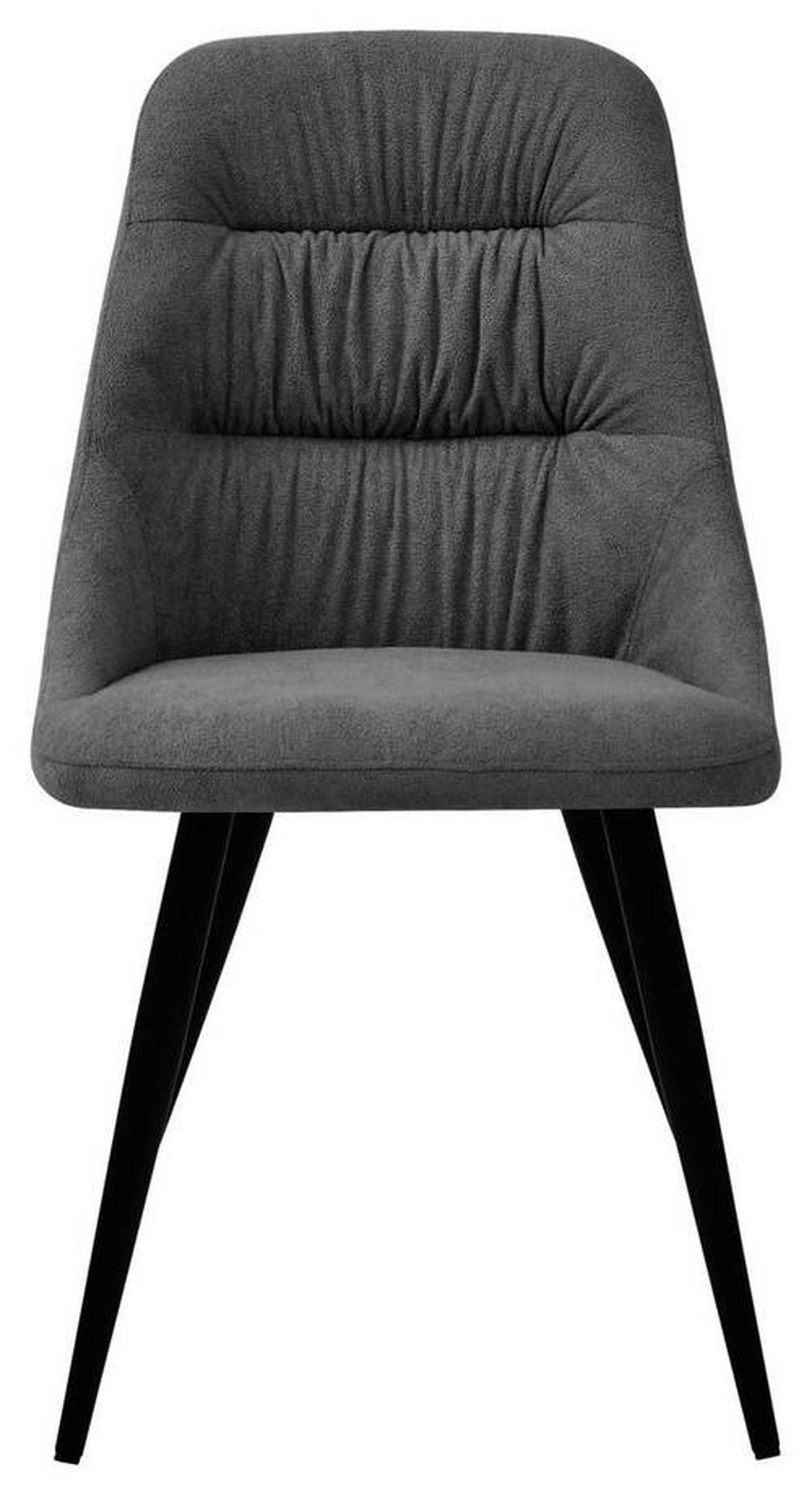 STOL, kovina, tekstil antracit  - črna/antracit, Design, kovina/tekstil (48/85/56cm) - Carryhome