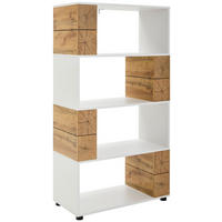 HYLLA i 80/149/40 cm vit, ekfärgad  - vit/svart, Natur, trämaterial/plast (80/149/40cm) - MID.YOU