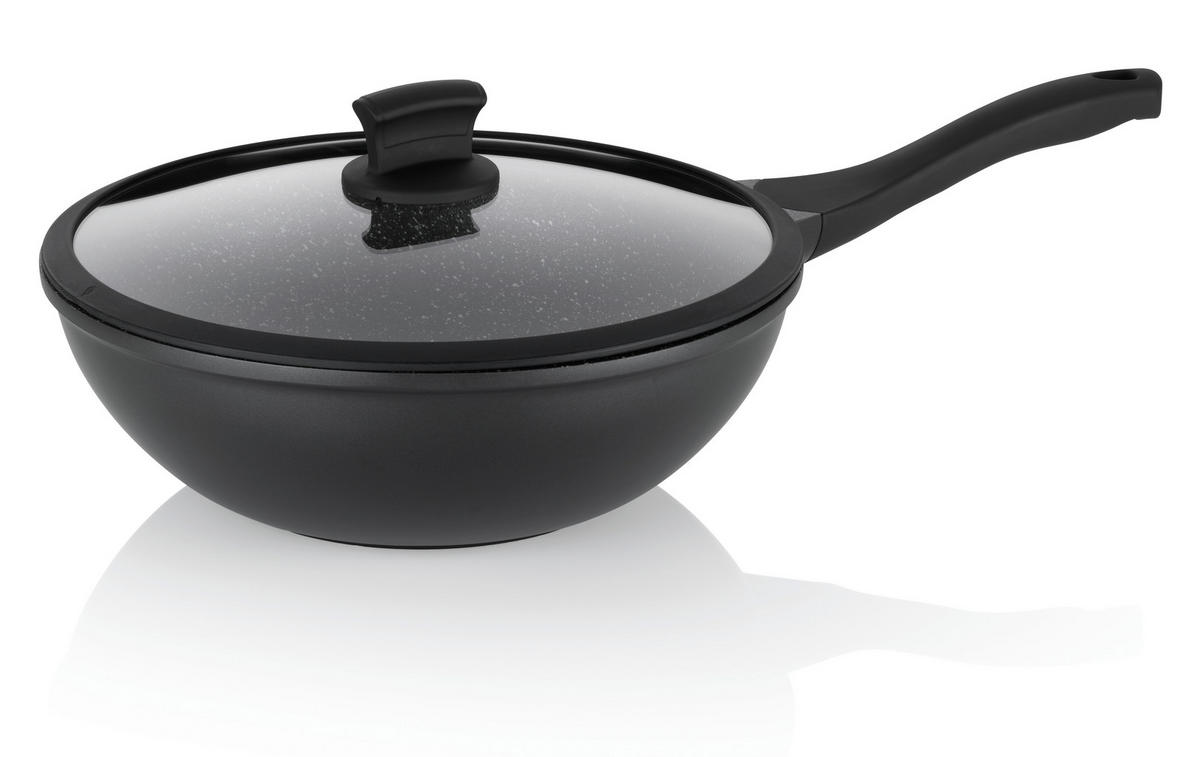 WOK  - Schwarz, KONVENTIONELL, Metall (30/10cm) - Kela