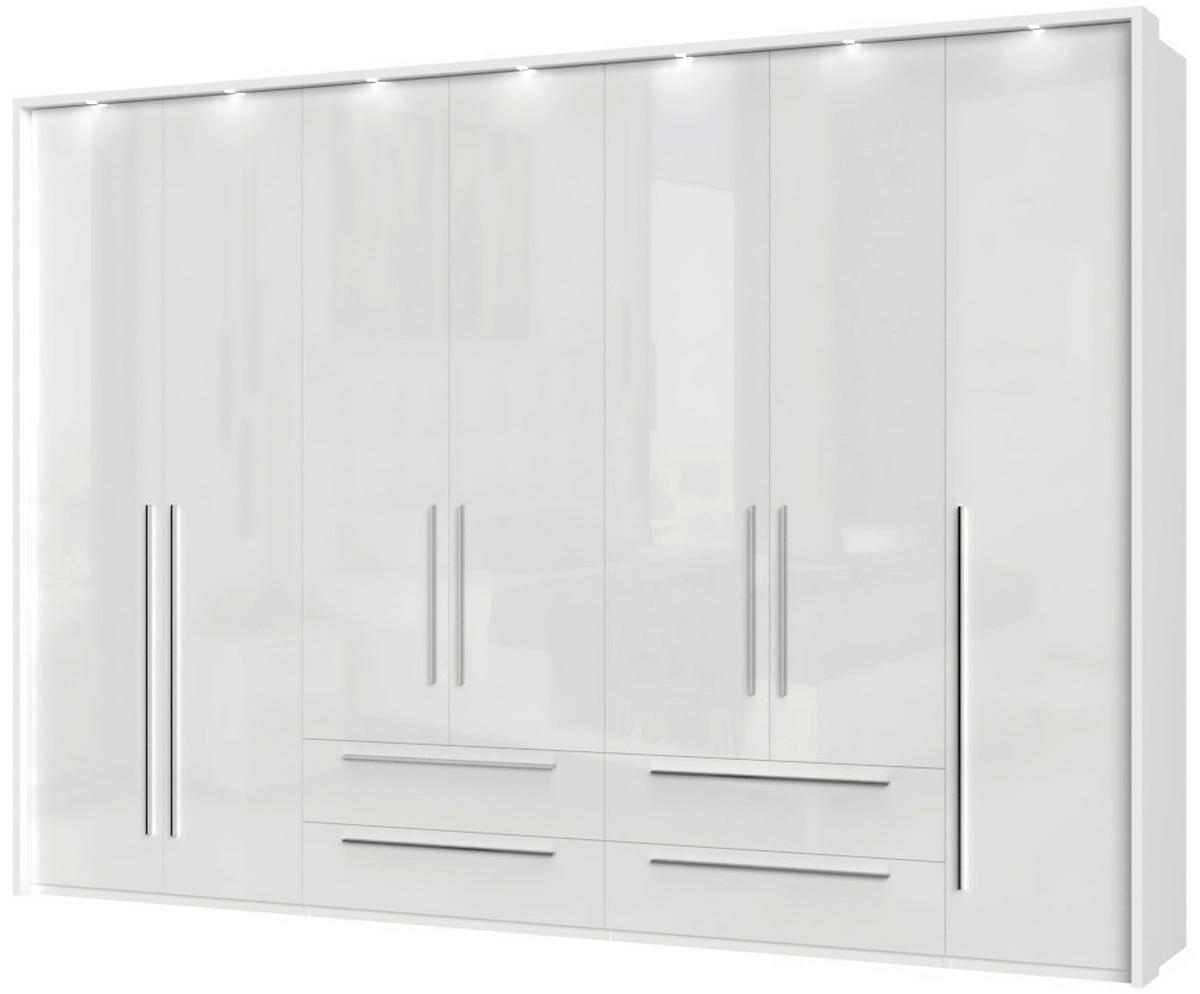 ORMAR SA KLASIČNIM VRATIMA bela, bela visoki sjaj  322/226/60 cm  - bela visoki sjaj/bela, Dizajnerski, pločasti materijal/plastika (322/226/60cm)