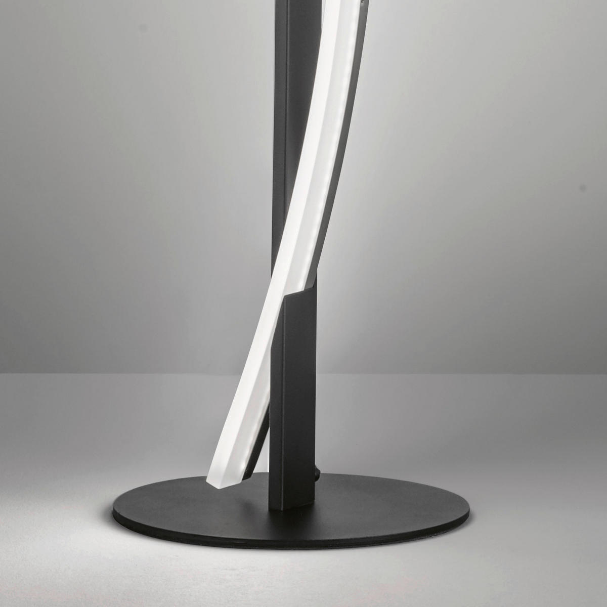 LED-GOLVLAMPA Bridge    - vit/svart, Design, metall/plast (144,5cm) - Fischer & Honsel