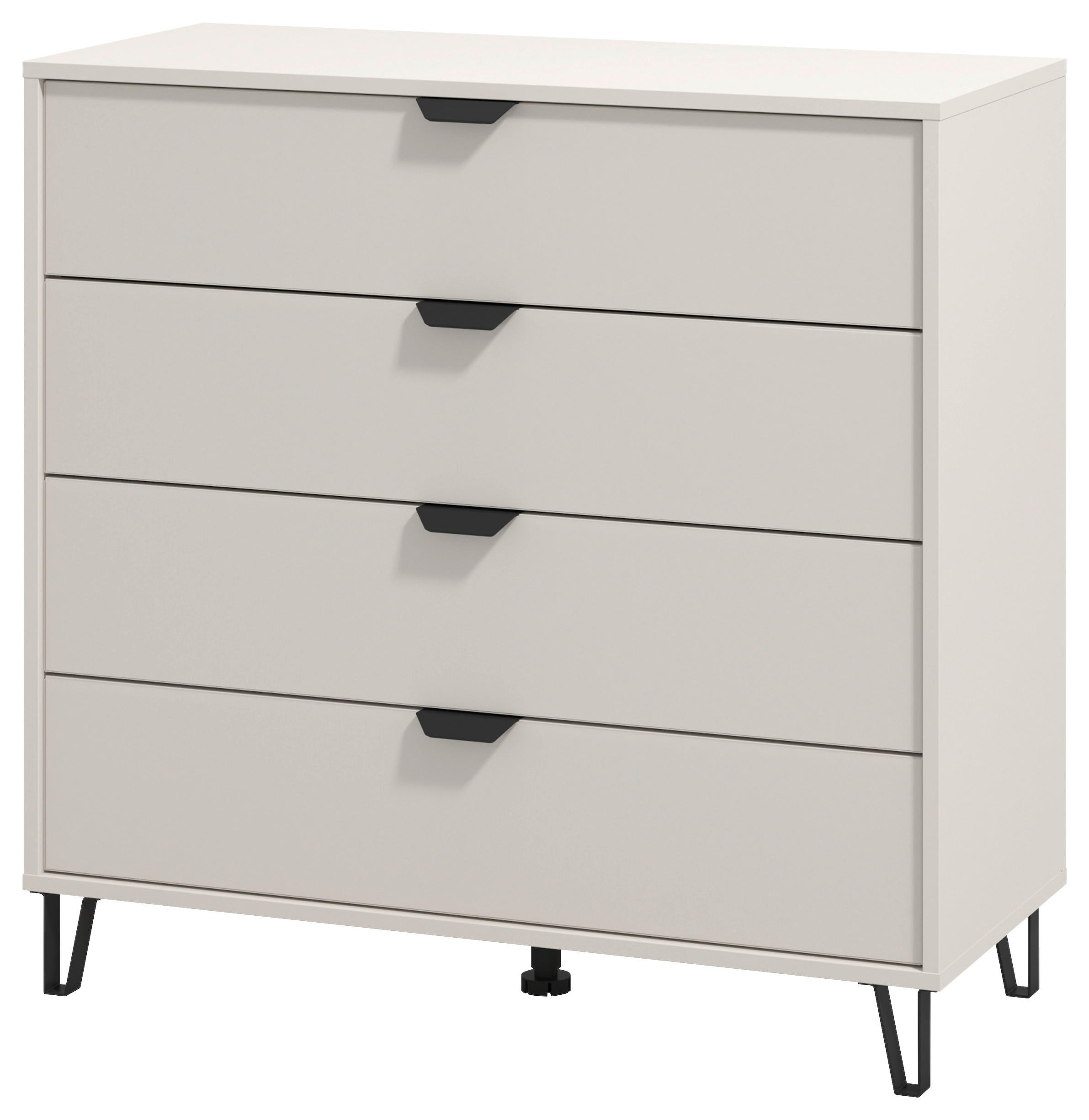 KOMODA, kašmírová, 93/90/40 cm - kašmírová, Konvenční, kompozitní dřevo/sklo (93/90/40cm) - Xora