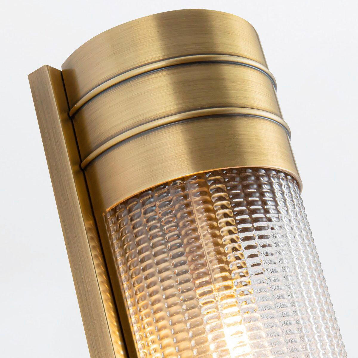 WANDLEUCHTE    - Messingfarben, KONVENTIONELL, Glas/Metall (46,7/11,2/9,5cm) - Elstead Lighting