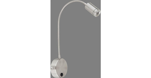 LED-WANDLEUCHTE 9/50 cm - Nickelfarben, Basics, Kunststoff/Metall (9/50cm) - Novel