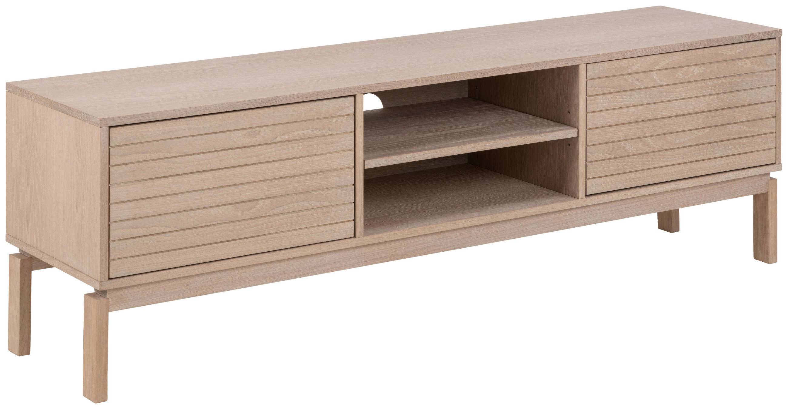 LOWBOARD  in 160/50/40 cm  - Weiss/Eichefarben, Design, Holz/Holzwerkstoff (160/50/40cm) - Livetastic