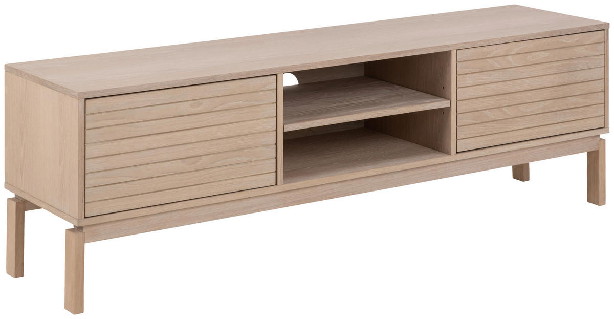 LOWBOARD  in 160/50/40 cm  - Weiss/Eichefarben, Design, Holz/Holzwerkstoff (160/50/40cm) - Livetastic