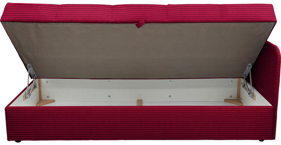 LIEGE  in Cord Rot  - Rot/Schwarz, Basics, Kunststoff/Textil (205/90/95cm) - Xora