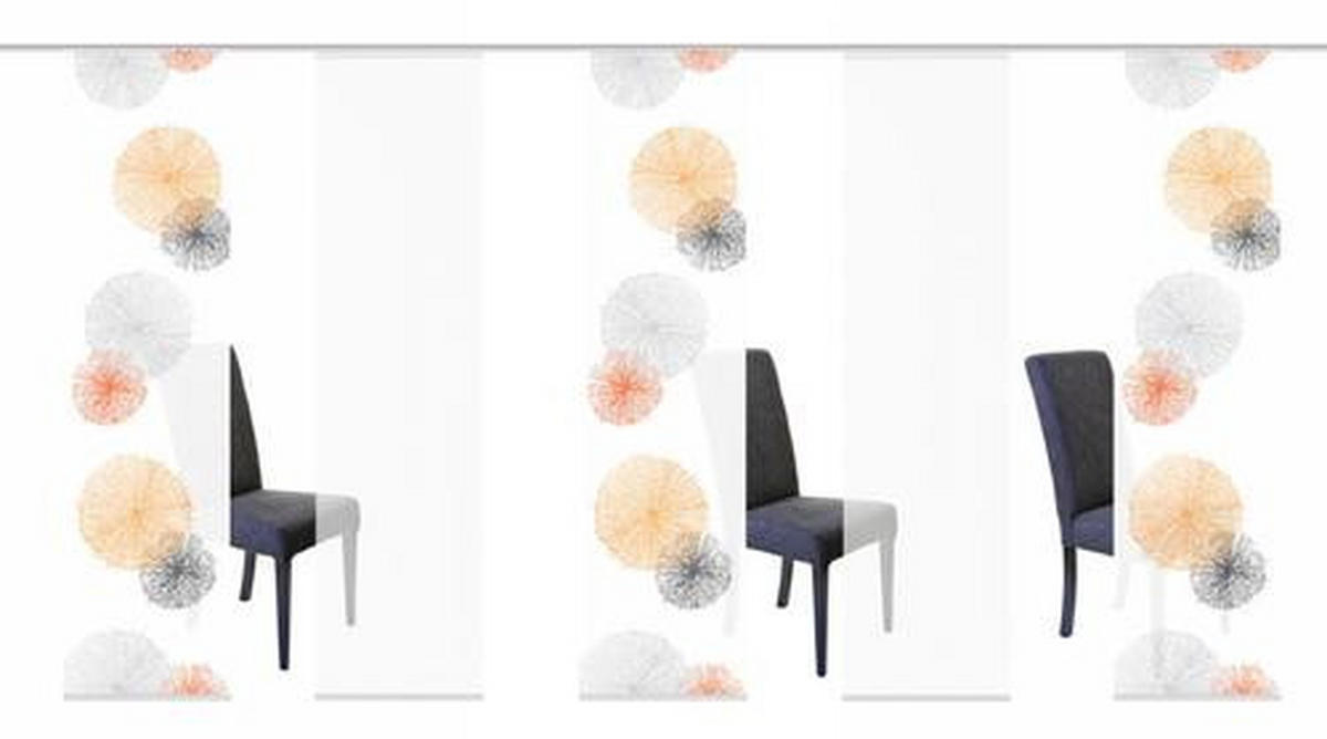 FLÄCHENVORHANG RAWLINS, 5-TLG. in Orange blickdicht  - Orange, Basics, Textil (60/245cm)