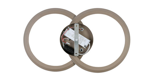 LED-DECKENLEUCHTE Velora 53,5/33/9,3 cm  - Sandfarben, Design, Kunststoff/Metall (53,5/33/9,3cm) - Dieter Knoll