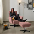 SESSEL in Teddystoff Altrosa  - Schwarz/Altrosa, Design, Textil/Metall (60/94/86cm) - Dieter Knoll