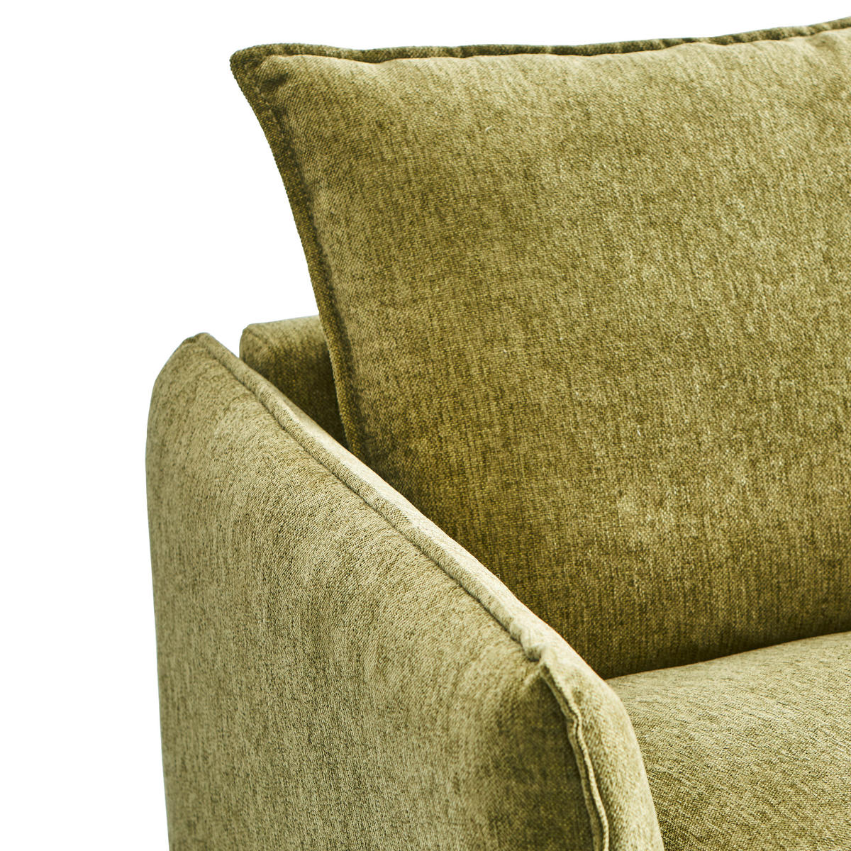FÅTÖLJ i textil olivgrön  - olivgrön/svart, Design, metall/textil (96/84/100cm) - Livetastic