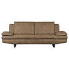 3-SITZER-SOFA Mikrofaser Schlammfarben  - Schlammfarben/Schwarz, Design, Textil/Metall (218/78/88cm) - MID.YOU