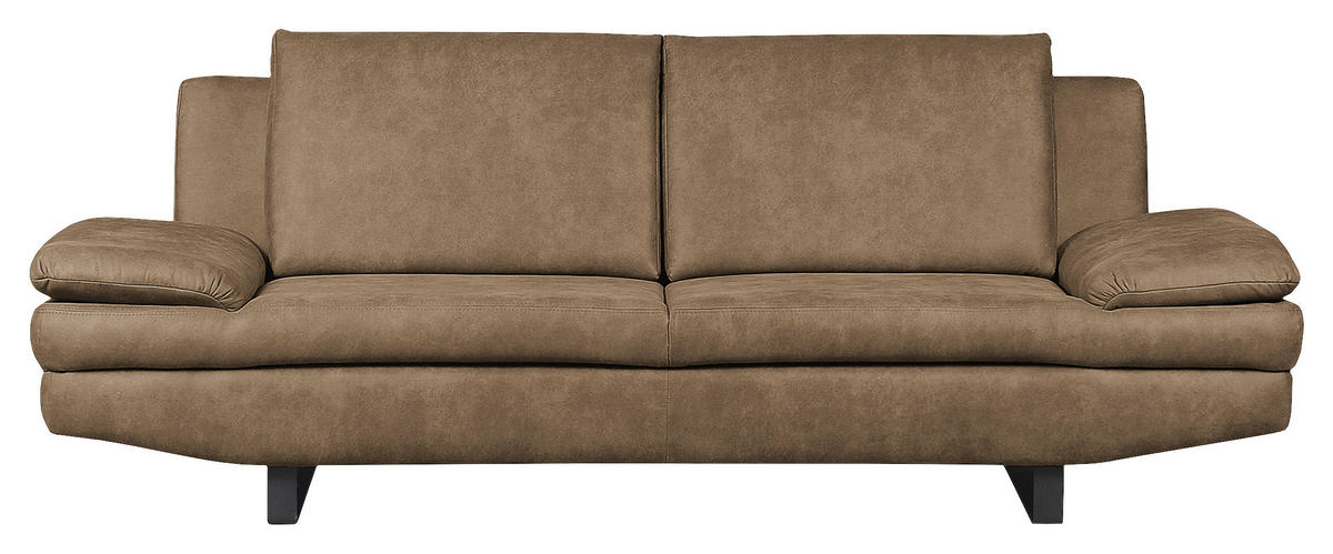 TŘÍMÍSTNÁ POHOVKA, textil, jílová barva - černá/jílová barva, Design, kov/textil (218/78/88cm) - MID.YOU
