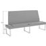 SITZBANK in Grau, Edelstahlfarben - Edelstahlfarben/Grau, Design, Leder/Metall (230cm) SITZBANK in Grau, Edelstahlfarben - Edelstahlfarben/Grau, Design, Leder/Metall (230cm)