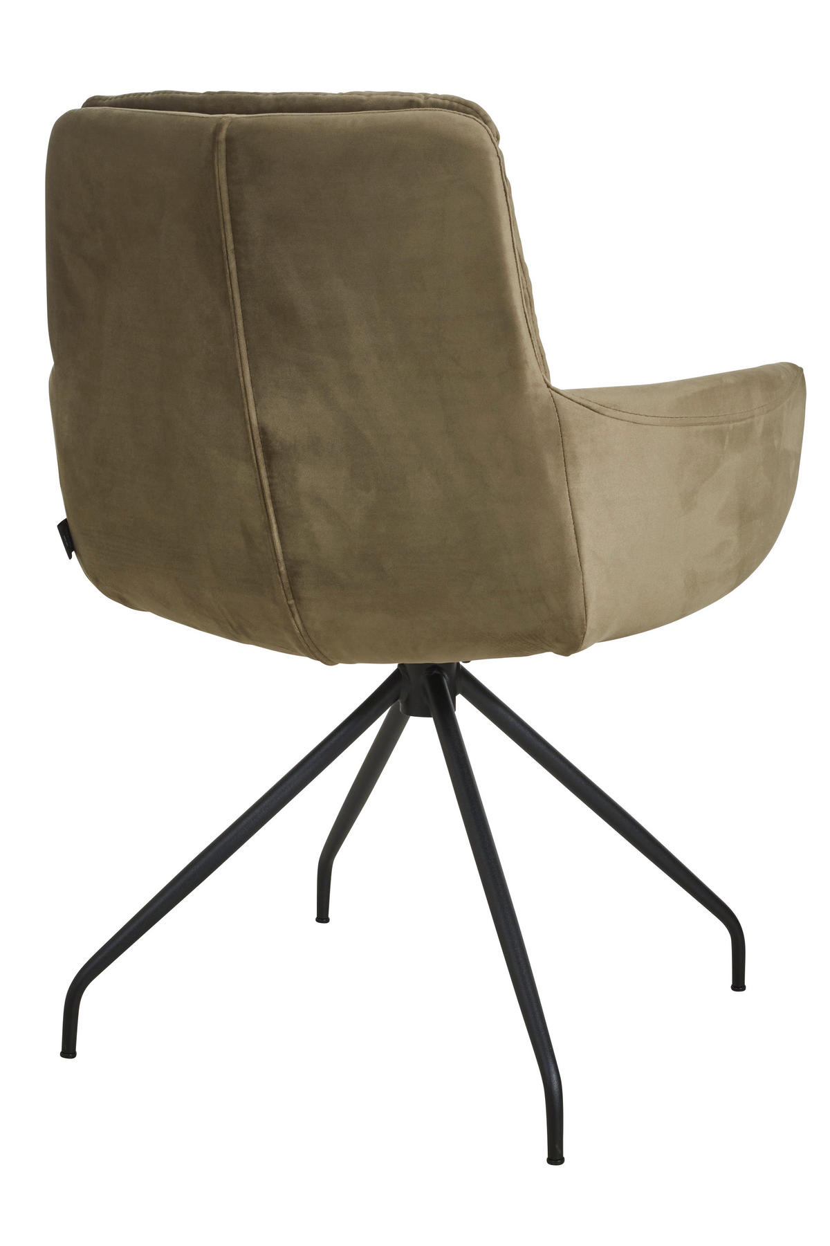 ARMLEHNSTUHL  in Velours  - Schwarz/Olivgrün, Design, Textil/Metall (63/90/69cm) - Johann Jakob