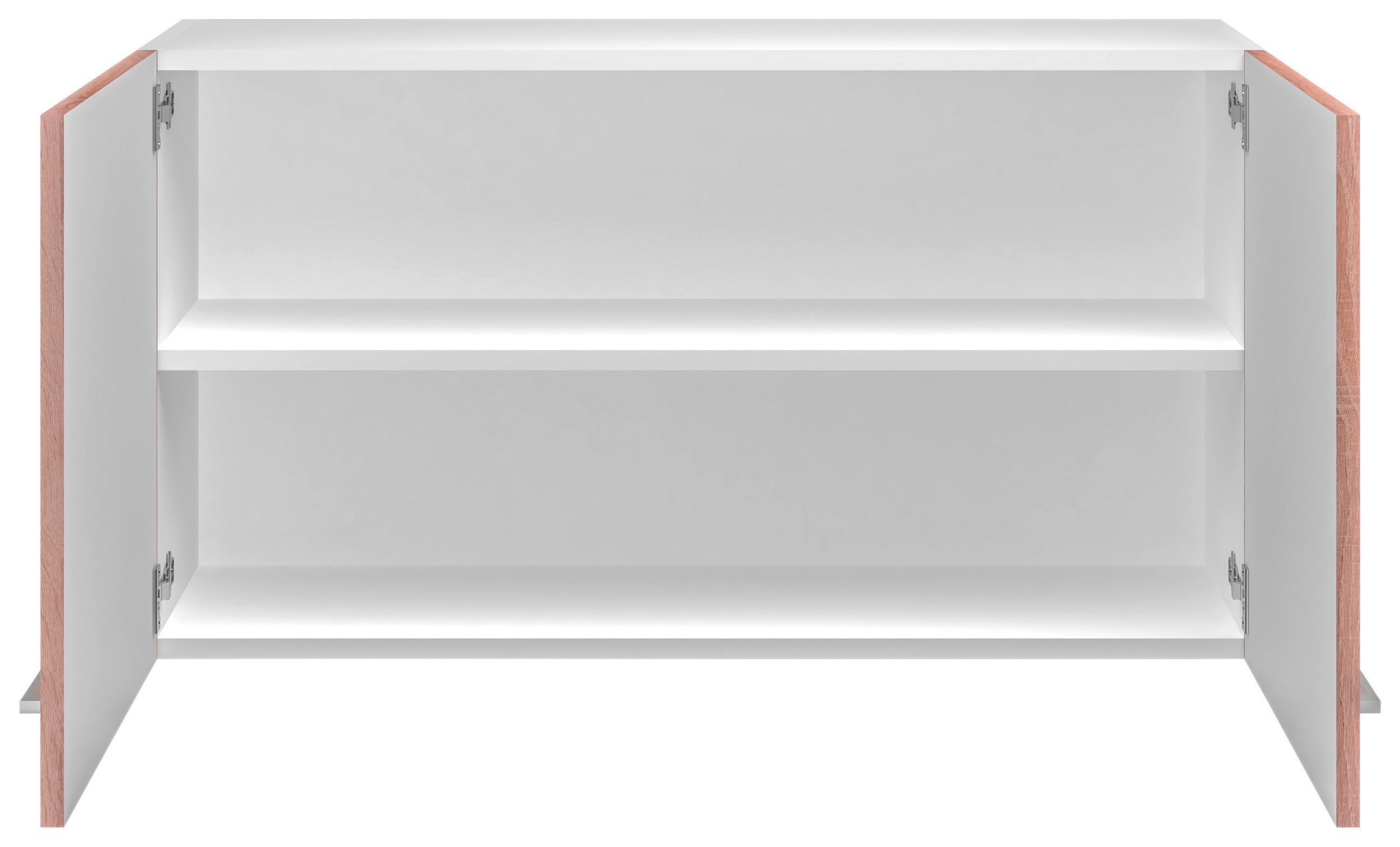 KÜCHENOBERSCHRANK 100/54,8/32 cm  in Weiß, Sonoma Eiche  - Alufarben/Weiß, KONVENTIONELL, Holzwerkstoff/Kunststoff (100/54,8/32cm) - FlexWell