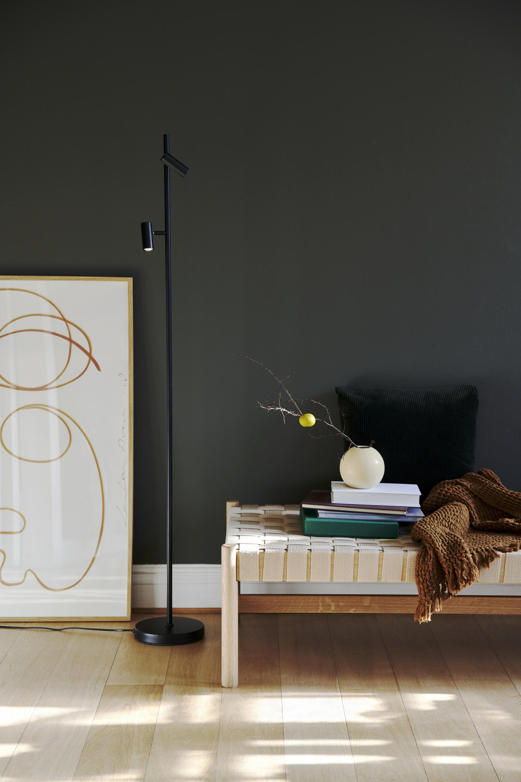 LED-STEHLEUCHTE Omari   - Schwarz, Design, Metall (141cm) - Nordlux